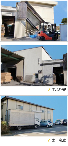 工場外観と第一倉庫画像